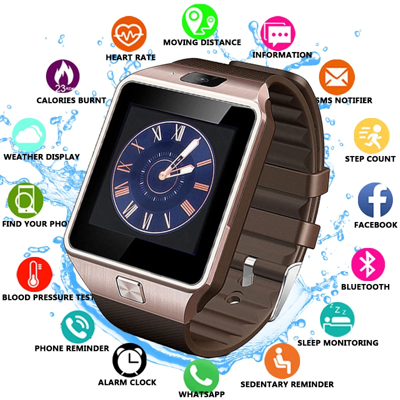 Горячие Bluetooth Смарт часы DZ09 Smartwatch Android телефонный звонок 2G GSM SIM TF карта с камерой