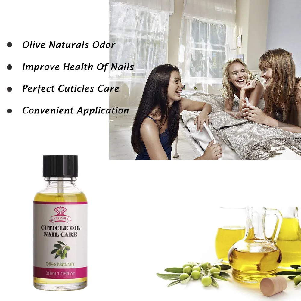 Makartt 30ML Nail Nutrition Oil Bee Naturals Nail Cuticle Oil Non-irritating Milk Odor 5 Mins Fast Absorption Not Greasy