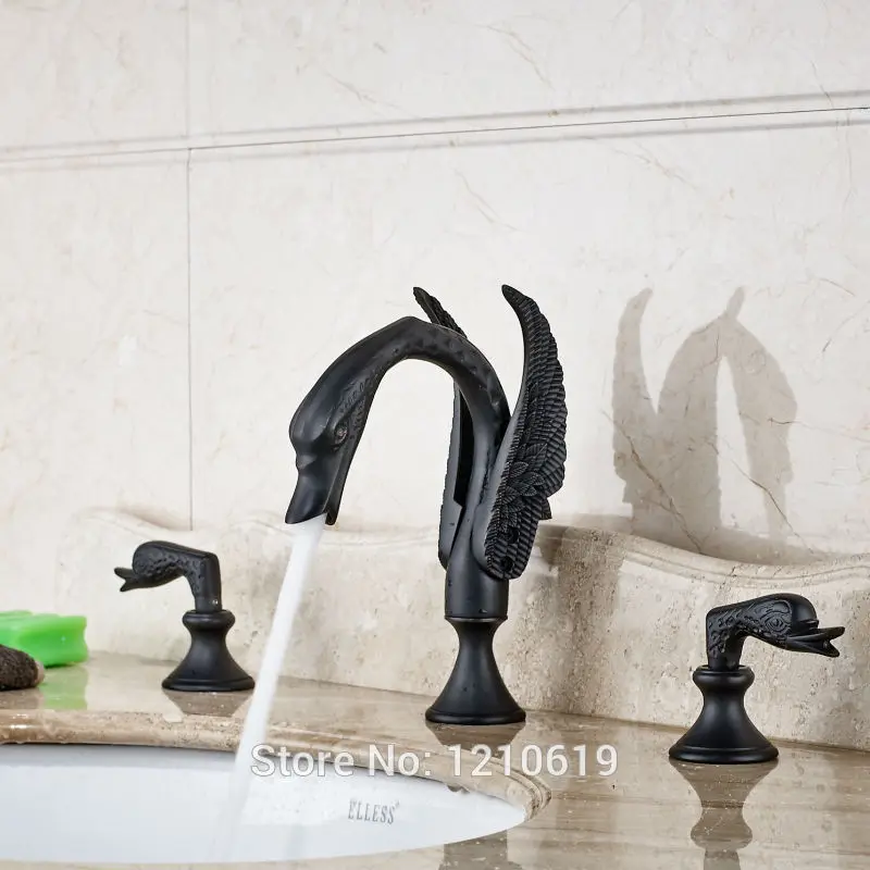 Uythner новый кран для раковины в стиле лебедя с двумя ручками масло втирается