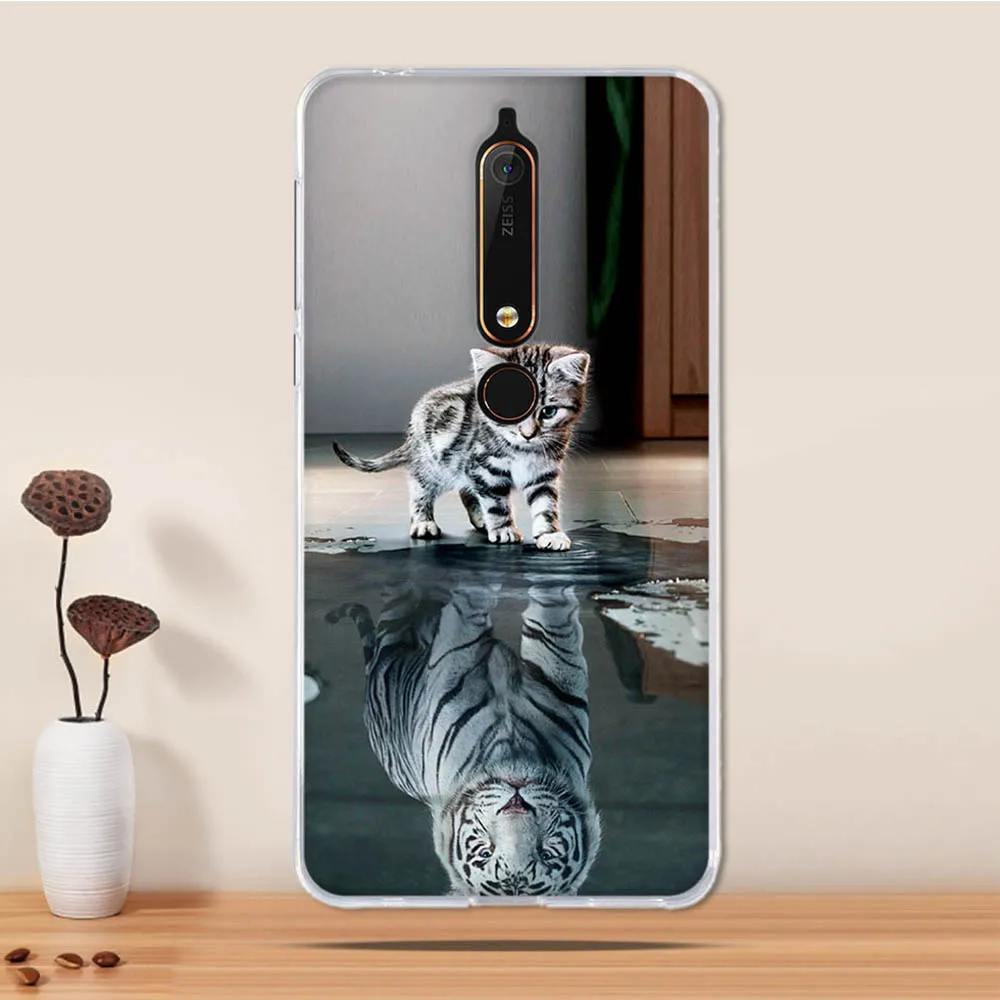 Чехол для Nokia 6 2018 задняя крышка 1 силиконовый мягкий чехол телефона из ТПУ