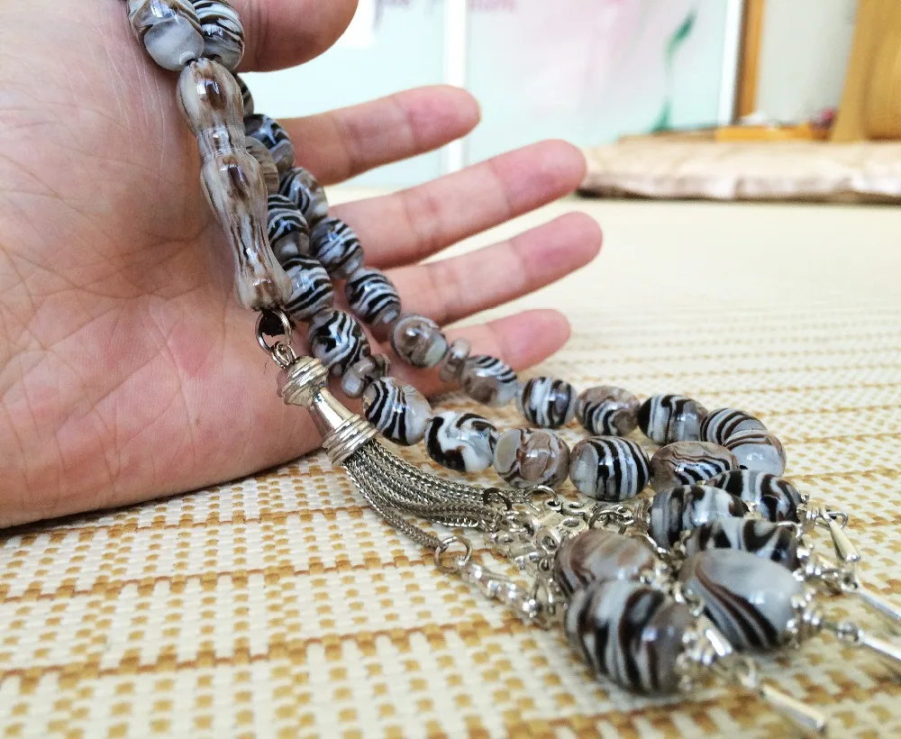 Исламские Молитвенные Четки из бусин Tasbih tesbih имитация янтарного цвета