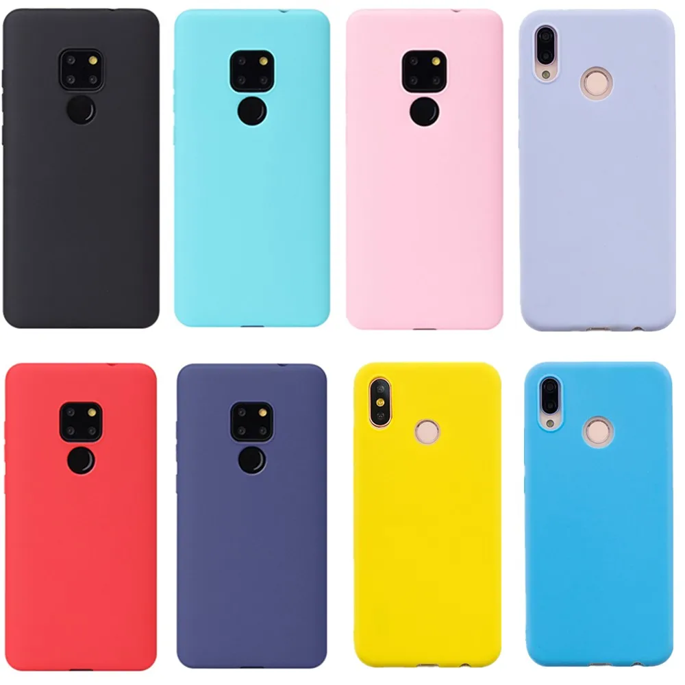 Чехол карамельного цвета для Huawei P40 Lite P30 P20 Pro Mate 20 Y6 Y9 Y7 P Smart 2019 Honor 10i 8A 8X 10 9 lite 9X