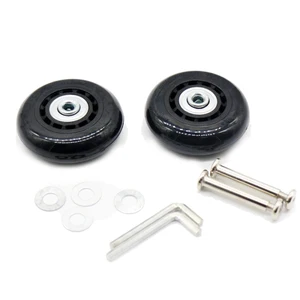 Чемоданчик для багажа 60х18 мм, 2 комплекта, сменные колеса для наружного катания, черные