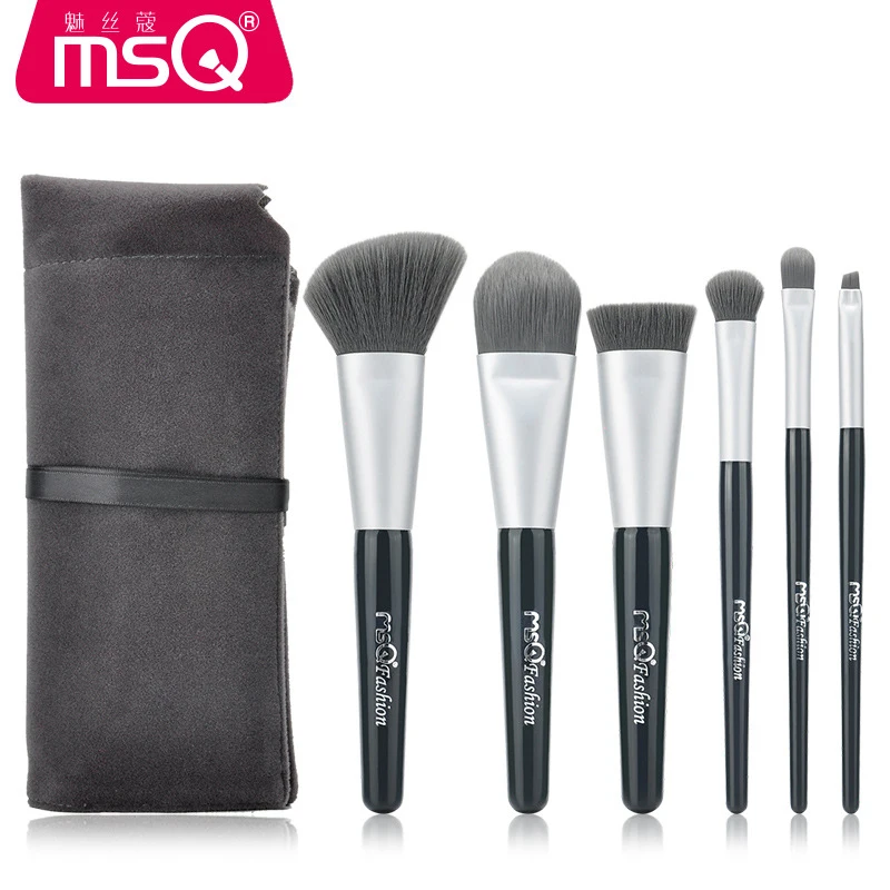 MSQ Pro 6 шт. набор кистей для макияжа косметическая пудра для нанесения основы румян теней для век подводка для глаз губ красота Макияж Кисти Инструменты Maquiagem