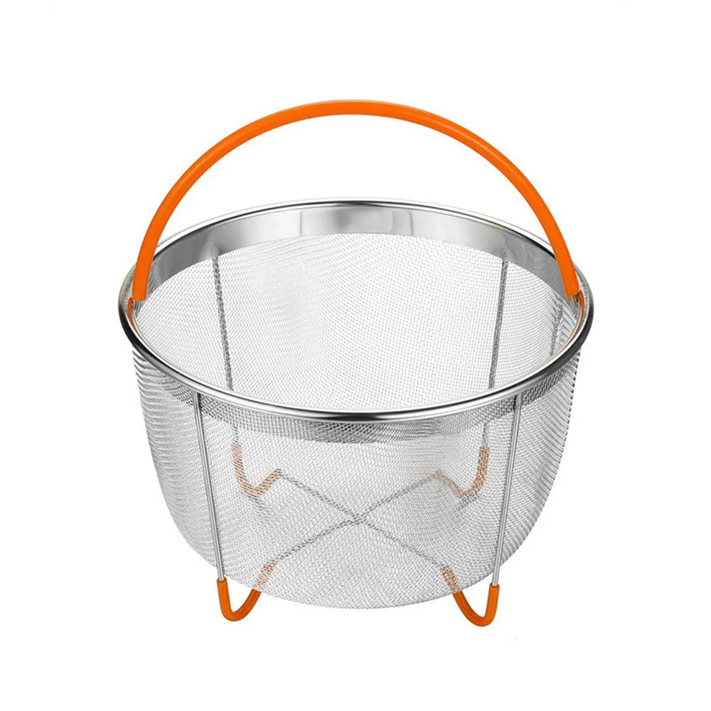 Orange Корзина для кастрюля для быстрого приготовления аксессуары 6 Qt Пароварка из нержавеющей стали кастрюля для быстрого приготовления - Цвет: Orange