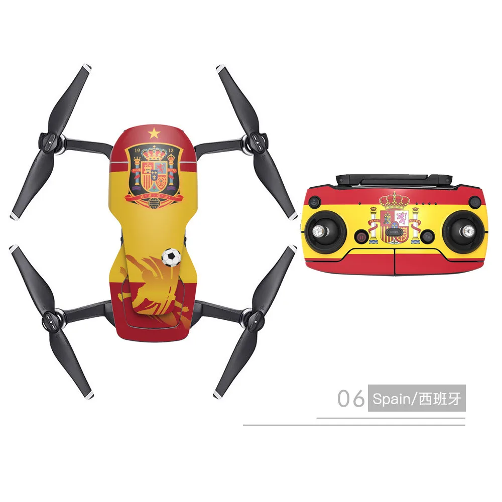 Стикеры для DJI Mavic Air Футбол игровую тематику 3M Водонепроницаемый наклейка скины Стикеры протектор страна стикер для дрона QIY26