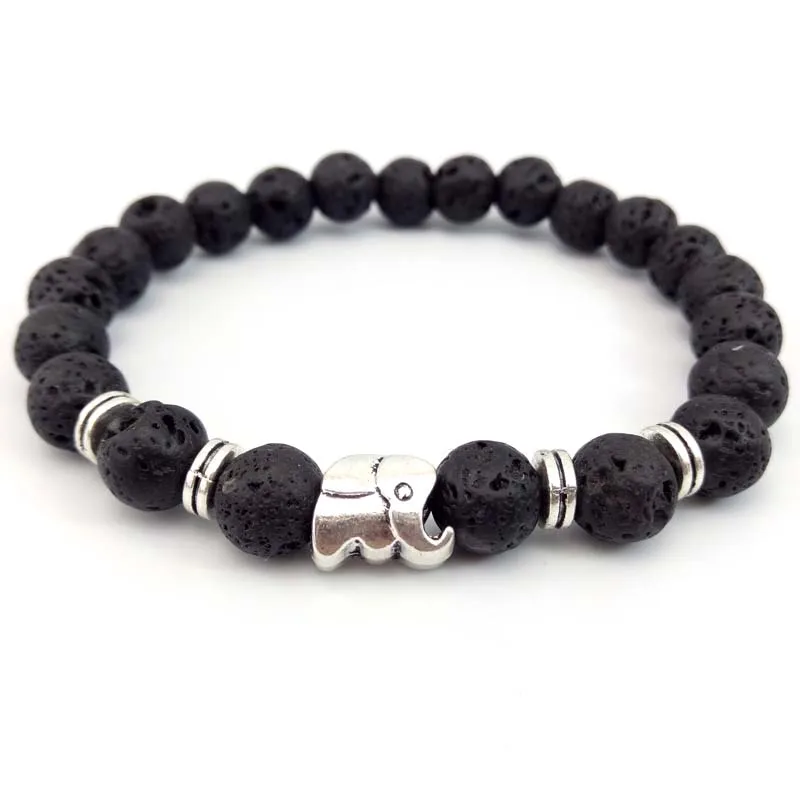 GVUSMIL Pulseras mujer The bear's paw браслет со слоном натуральный камень матовая лава