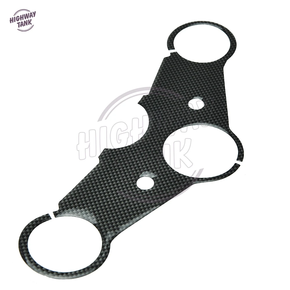 1 шт Мотоцикл углеродного волокна шаблон Топ тройной зажимной хомут стикер чехол