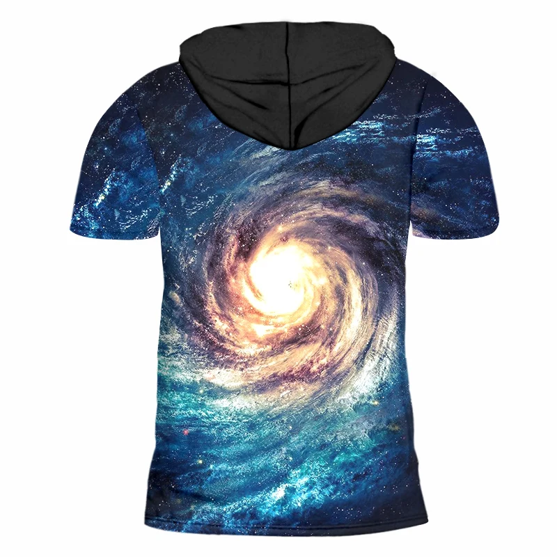 UJWI новая футболка с капюшоном для мужчин принтом пейсли Галактика Космос 3D принт