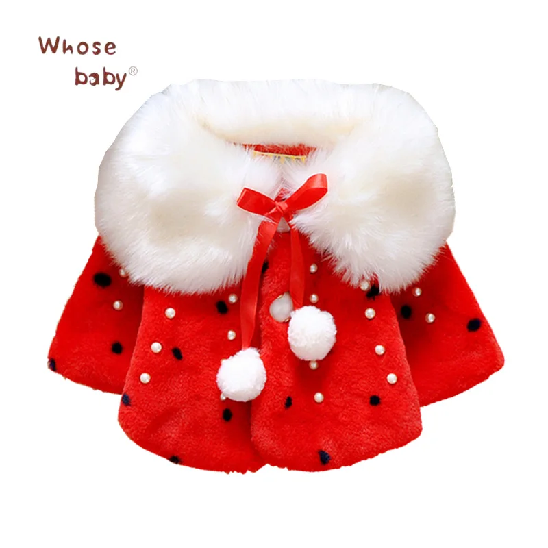 Новорожденных для маленьких девочек пальто детей Одежда точек Бисер Костюмы