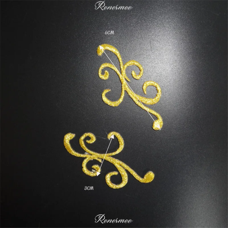 5 пар золотого/серебряного цвета европейская романтическая Аппликация одежда