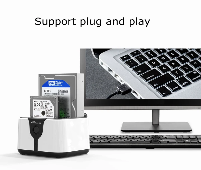 Blueendless USB 3,0 Hdd корпус Поддержка 4 ТБ емкость 3,5 2,5 дюймов Hdd клон станция 2 отсек с пластиковым Hdd ssd Стоковая станция