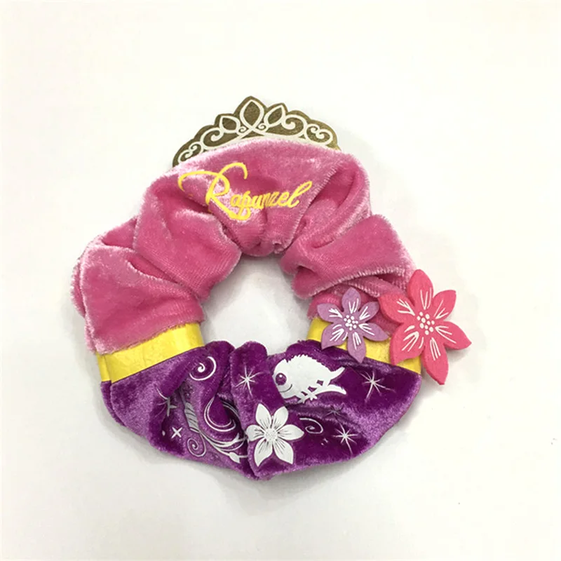 Sofia Cinderella Rapunzel Snow White Baby Kids Children Hair Scrunchy Princess Accessories Rubber Bands Rope Ring | Детская одежда и