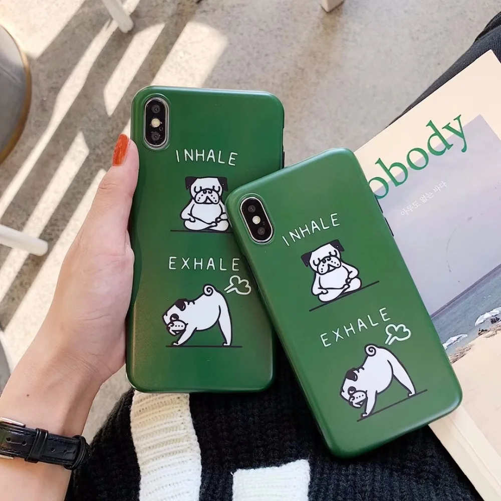 PGSD зеленый чехол для мобильного телефона с рисунком собаки из мультфильма iphone XS