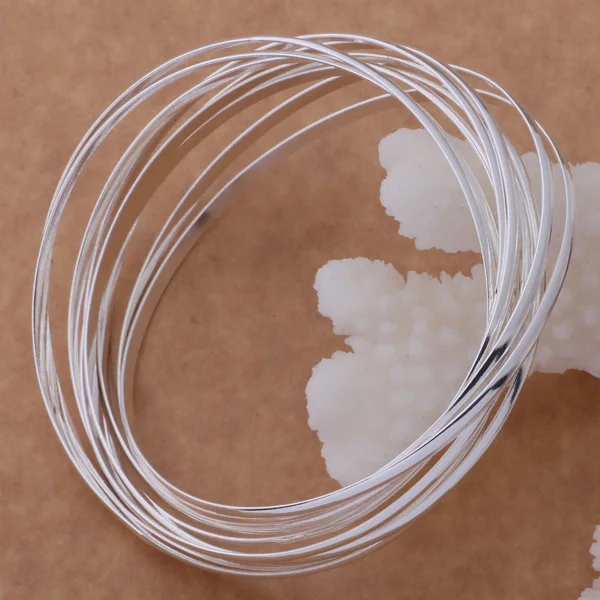 Нежный дизайн! Модный посеребренный браслет многослойный модный очаровательный