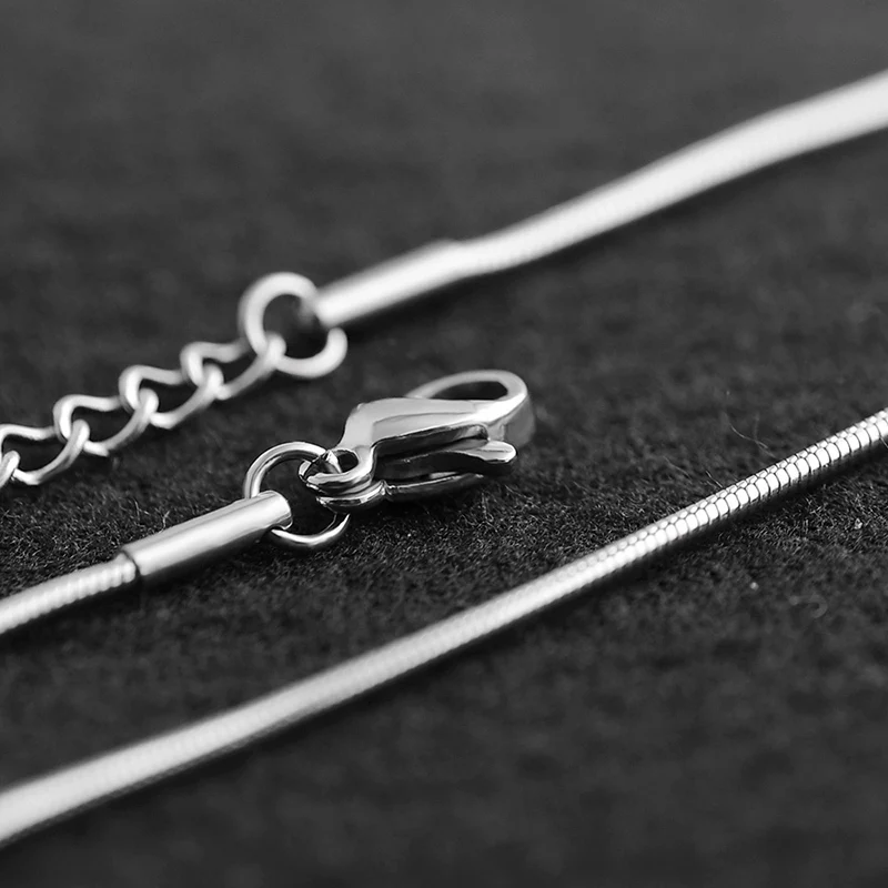 RIR 1 PCS Snake Necklace Stainless Steel Gold Silver Rose Fashion Simple 1.2mm and 1.5mm Chain 18 - 28 Inch Choose | Украшения и