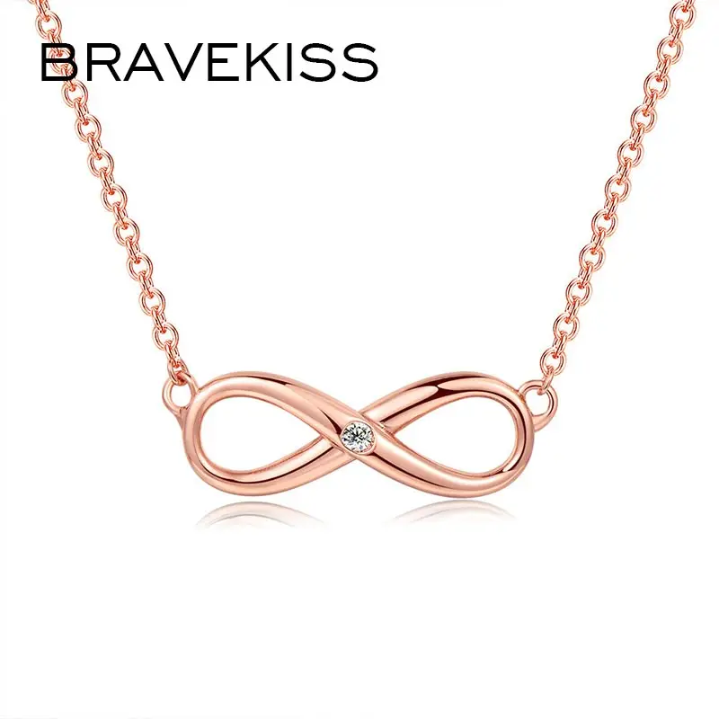 BRAVEKISS модные ожерелья чокеры из розового золота ожерелье с бесконечностью