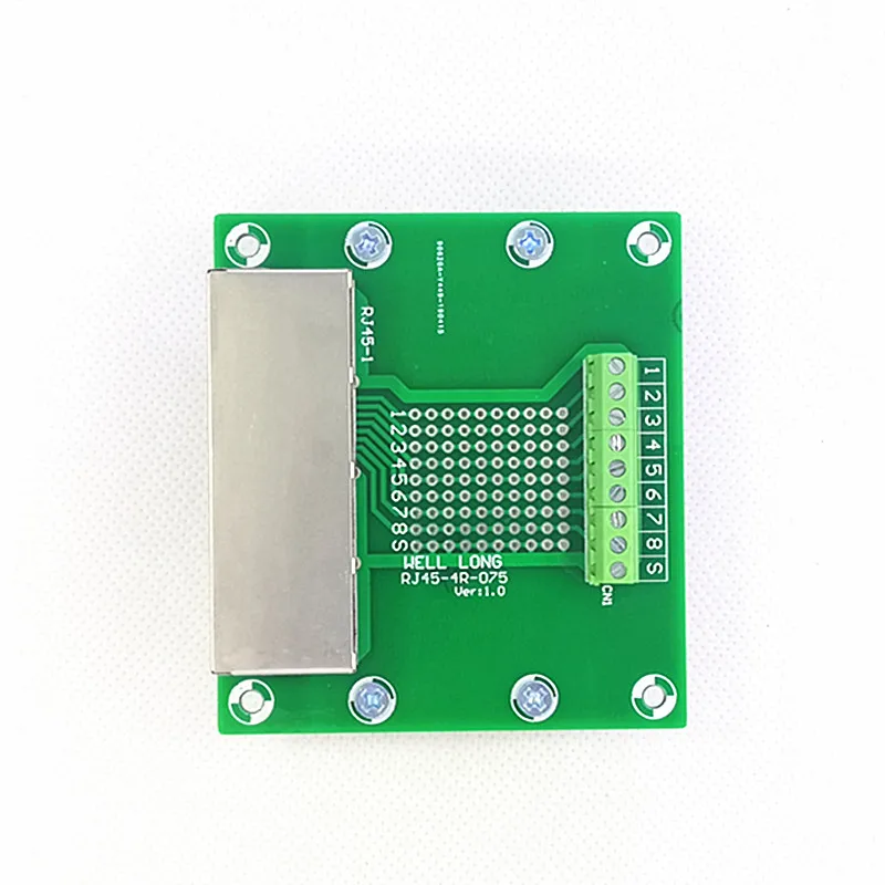 RJ45 8P8C правый угол Jack4-Way шины Breakout Board клеммный блок разъем. | Обустройство дома