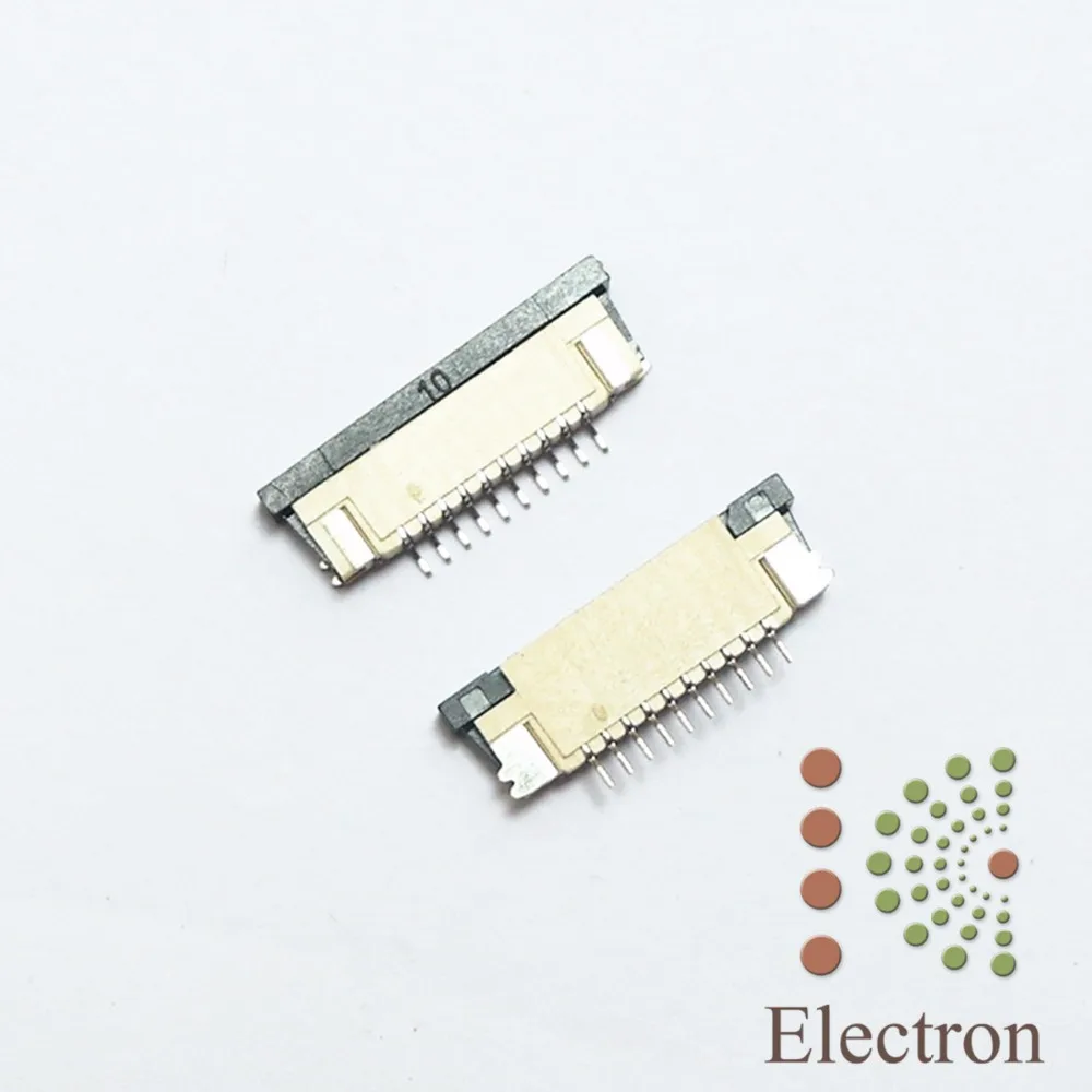 10 шт. нижний порт 10pin 1 0 мм Шаг FFC FPC Ленточные разъемы коннекторы для 10P гибкого