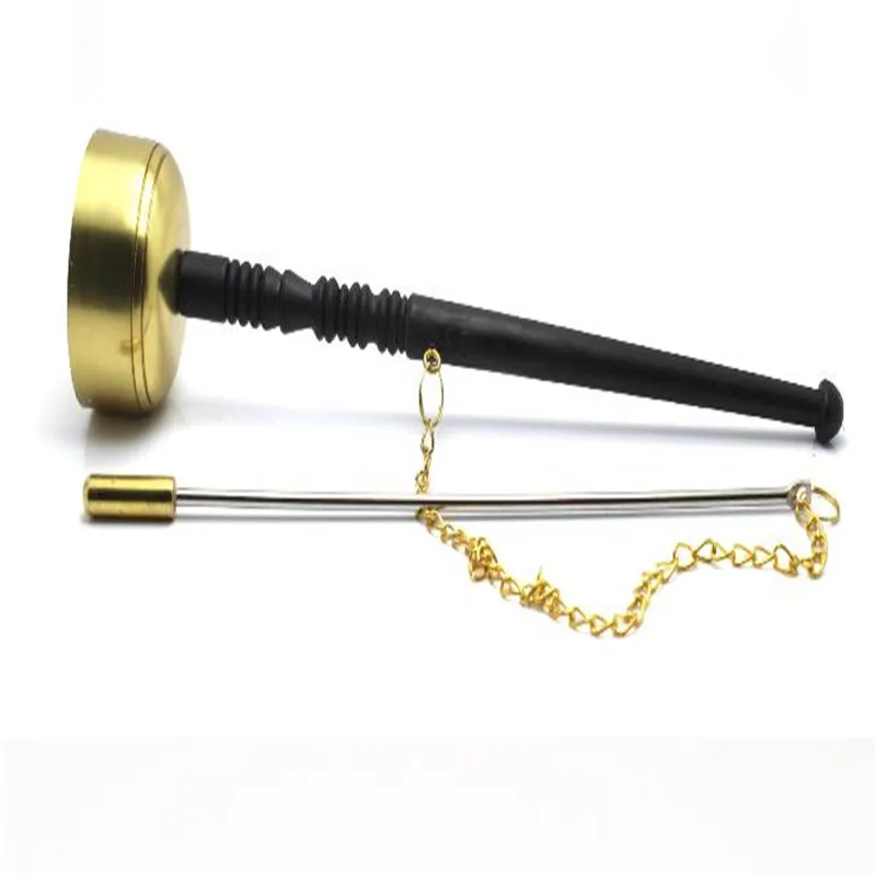 Буддийное оборудование Taoism Dharma сосуд Латунный прямой стержень длинная ручка