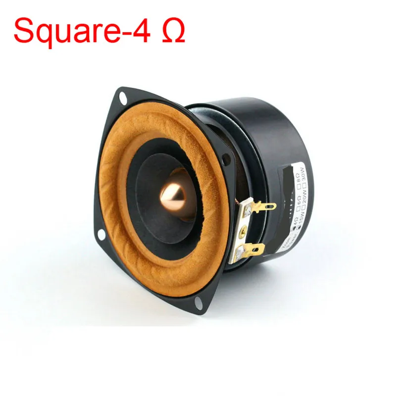 Square-4ohm 2 шт./Sounderlink Audiolabs 3 дюймов полный диапазон НЧ-динамик Hi-Fi динамик твитер блок Средний бас пуля стрелка преобразователь 4 8 Ом 15 Вт - Цвет: Square-4ohm