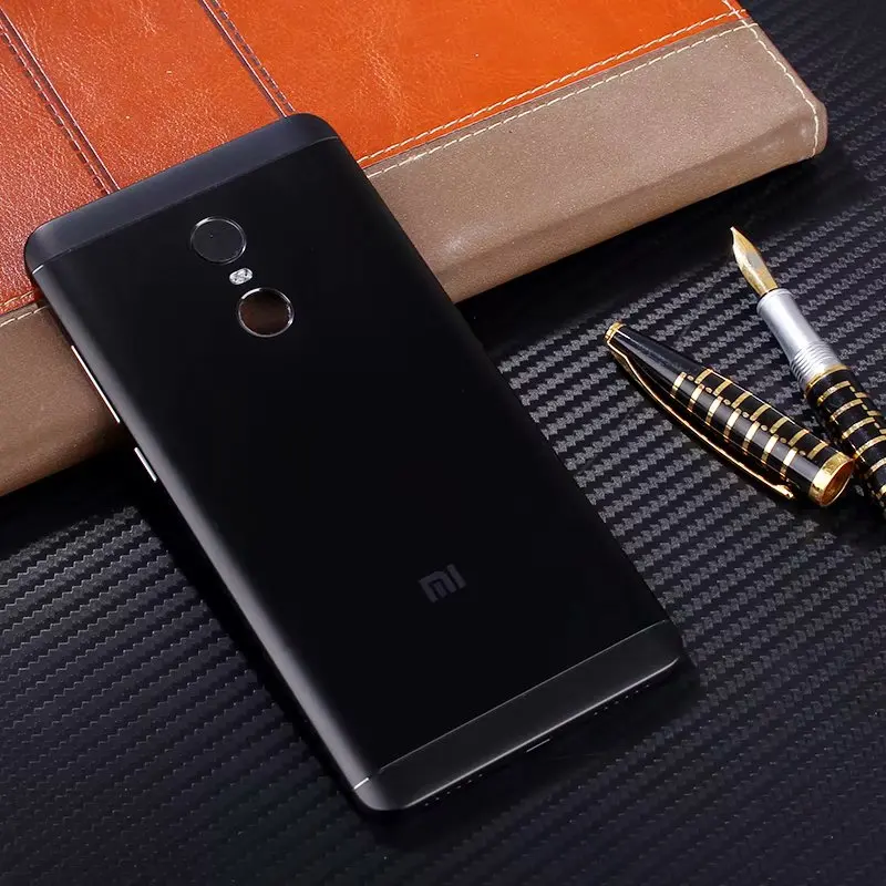 Черный Корпус для Xiaomi Redmi Note 4/Note 4X MTK Helio X20 металлическая задняя крышка для мобильного телефона запасные части чехол - Цвет: Черный