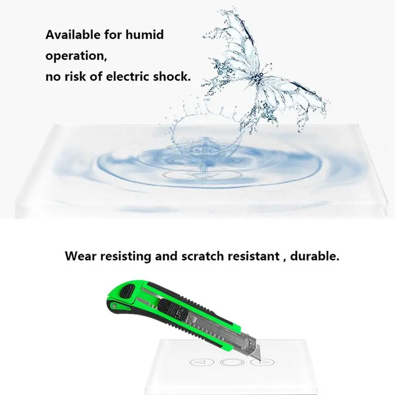 ЕС светодиодный сенсорный диммер 500 Вт Кристалл панель настенный контроллер