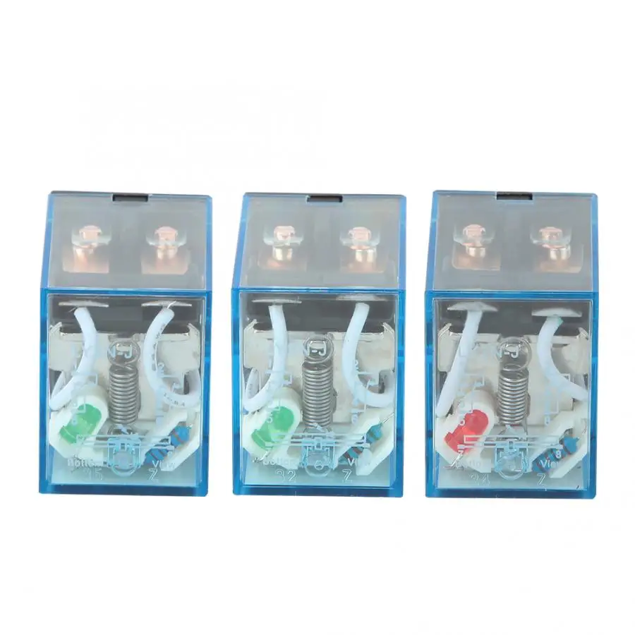 10 шт. LY2N J 5A AC/DC 8Pin DPDT Электромагнитная катушка реле питания промежуточное DC12V DC24V