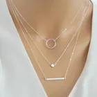 Новое модное ювелирное изделие дикое богемное ожерелье многослойное ожерелье металлический стержень геометрическое ожерелье женское элегантное ожерелье