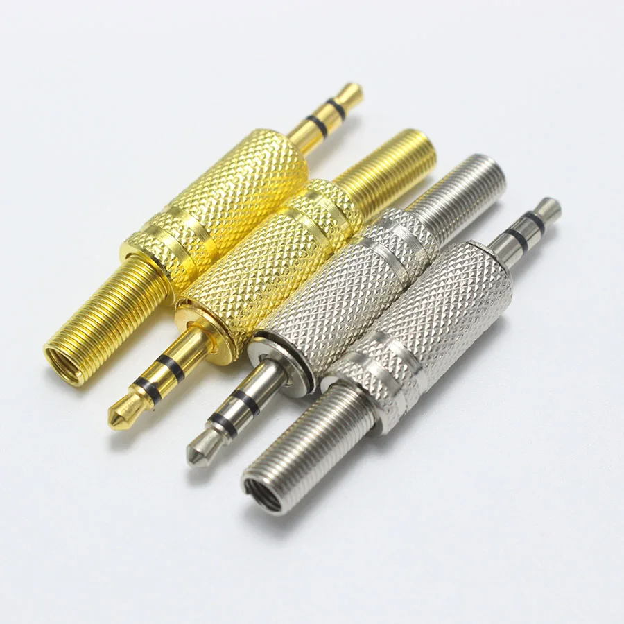1 шт./лот никелированный/позолоченный штекер 3 5 мм аудиоразъем RCA для