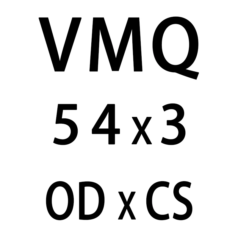 Белое Силиконовое кольцо кремния/VMQ уплотнительное кольцо 3 мм Толщина OD54/55/60/65/70/75/80/85/90/95/100*3 мм резиновая уплотнительная прокладка шайба - Цвет: OD54mm