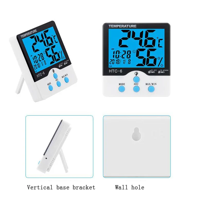 Цифровой Внутренний Измеритель температуры и влажности электронный Большой