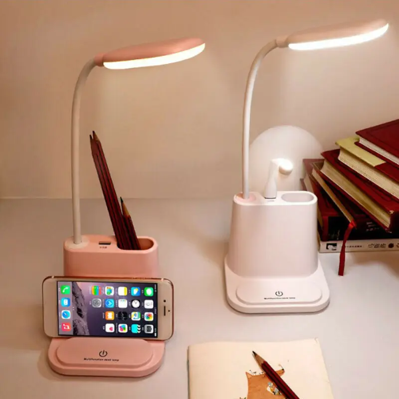 USB Сенсорная затемняемая Светодиодная настольная лампа для девочек милая