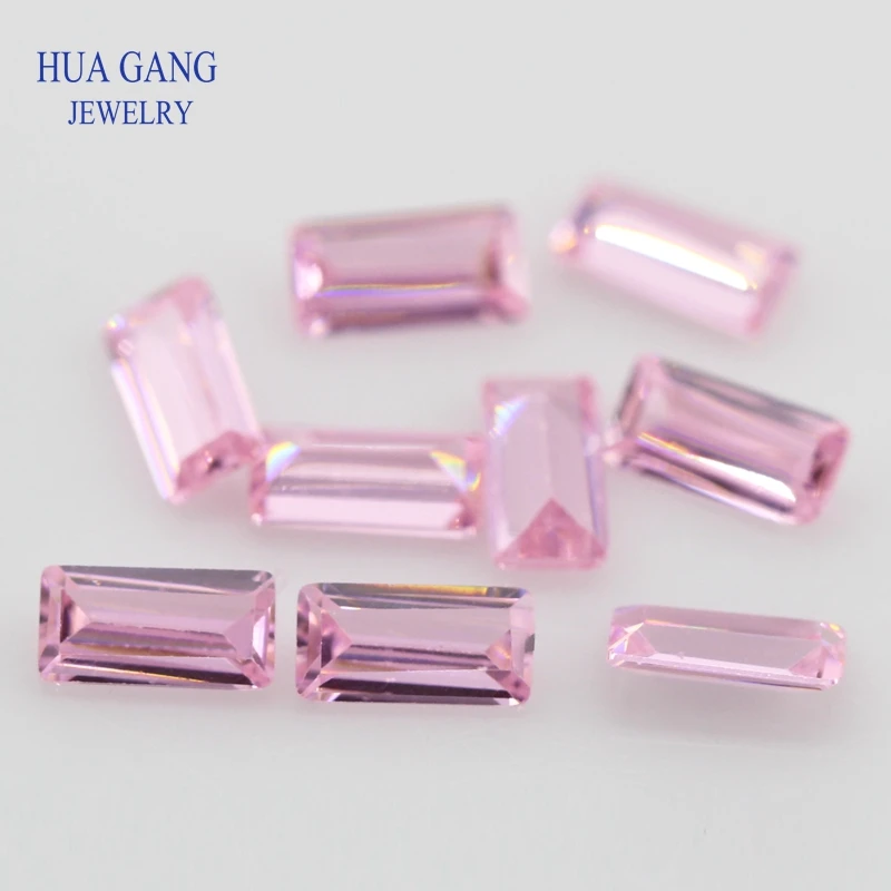 

Pink Rectangle Shape Parallel Cut CZ Stone Synthetic Gems Cubic Zirconia For Jewelry Size 1.5x2~3x5mm Free Shipping