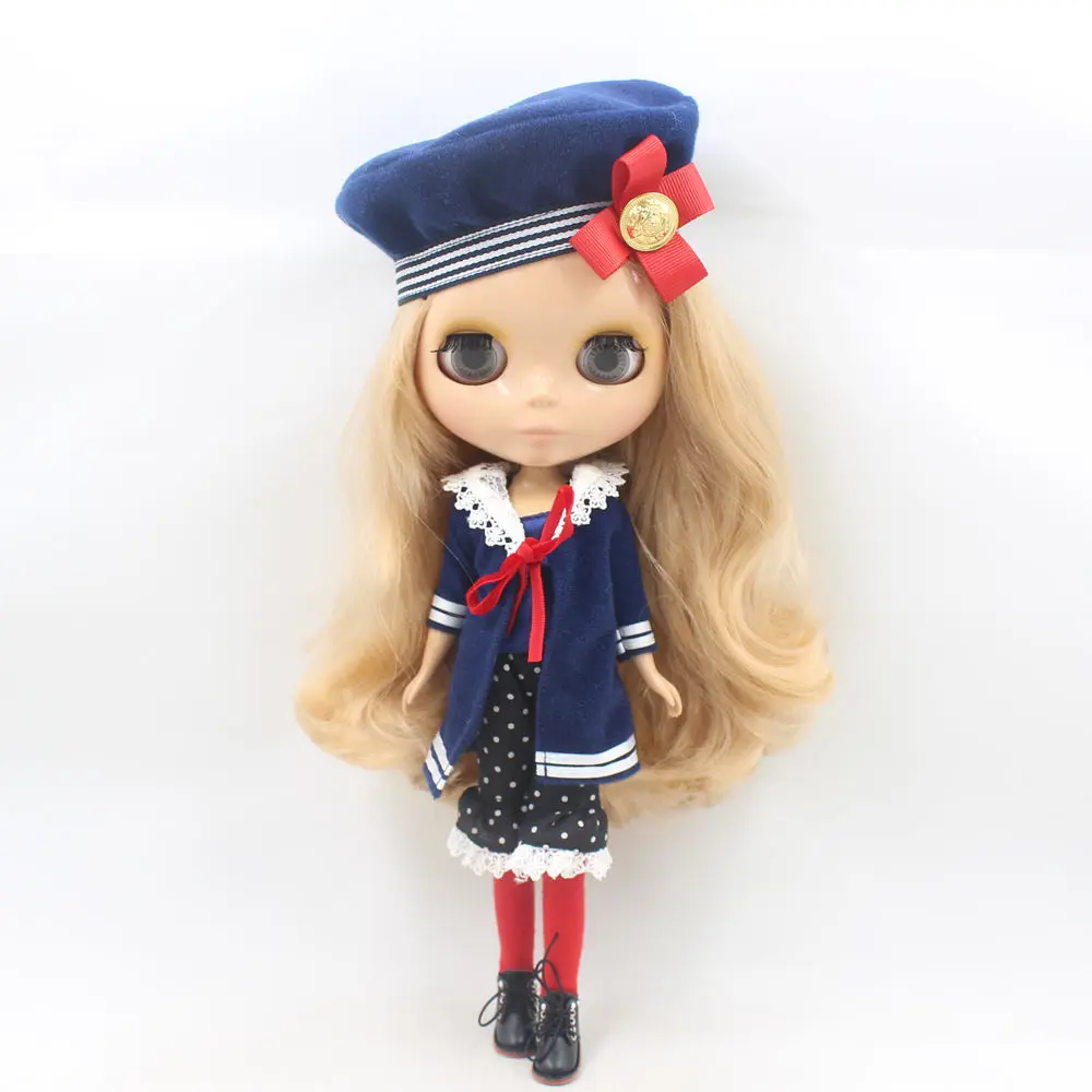 Костюмы для куклы Blyth, костюм моряка, включая шляпу и Костюмные носки для 1/6 azone BJD pullip licca