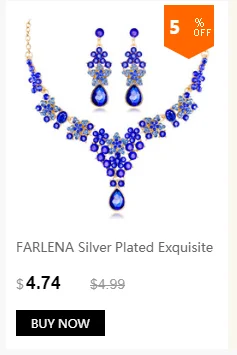 FARLENA покрытые серебром, изысканные лозы, корона, ожерелье, серьги, набор для невесты, Модный с кристаллами, со стразами, свадебные ювелирные наборы