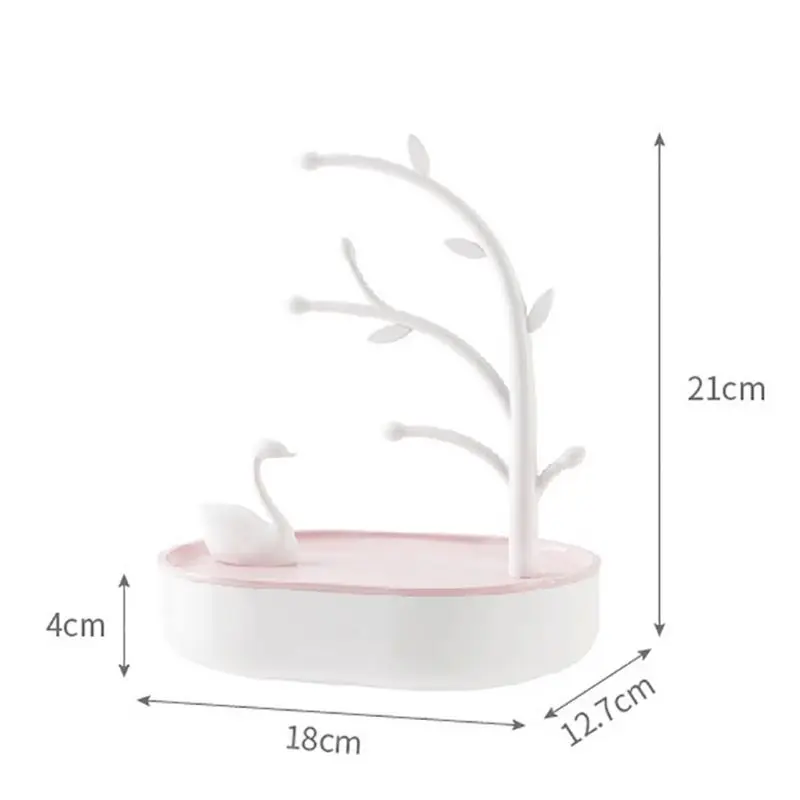 Подставка для украшений в виде лебедя и дерева витрина ожерелий серег браслетов