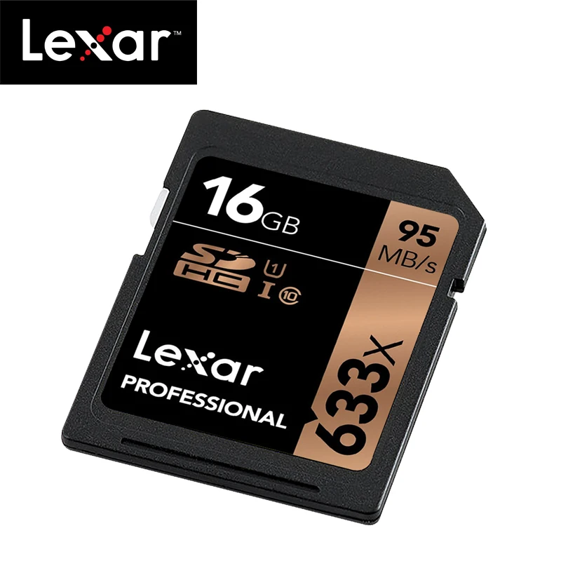 Карта памяти Lexar 633x класс 10 SD SDHC SDXC 16 ГБ 32 64 128 256 512 95 МБ/с./с цифровая зеркальная