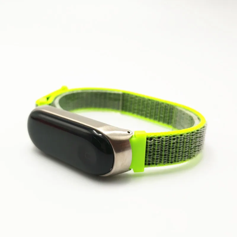 LightGreen Браслет на запястье для Xiaomi mi Band 4 3 mi lanese Магнитная застежка полосы для Xiaomi mi 3 4 ремешок спортивные часы с нейлоновым ремешком Correa ремешок для часов - Цвет ремешка: LightGreen