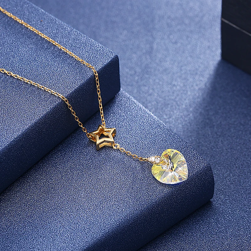 Серебряные ювелирные изделия LEKANI S925 позолоченная Длинная цепочка подвеска в