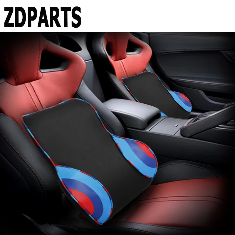 

ZDPARTS Car Seat Waist Pillows Cushions Cover M Three Primary Colors For BMW E46 E39 E90 E60 F30 F10 E34 X5 E53 E30 M 3 4 5 X1 6