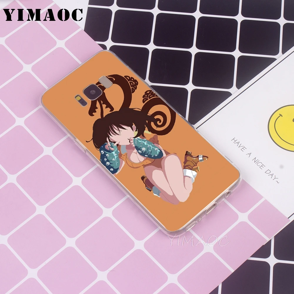 Мягкий ТПУ чехол YIMAOC Nanatsu no Taizai для Galaxy j3 j5 j6 j7 A5 2016 2017 A6 A9 2018 Note 8 9 S7 edge S8 S9 S10 Plus S10e |
