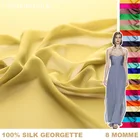 100% шелк, креп-Жоржет, ширина 114 см, чистый шелк, шифон, текстиль, 1 м, Бесплатная доставка 31-60