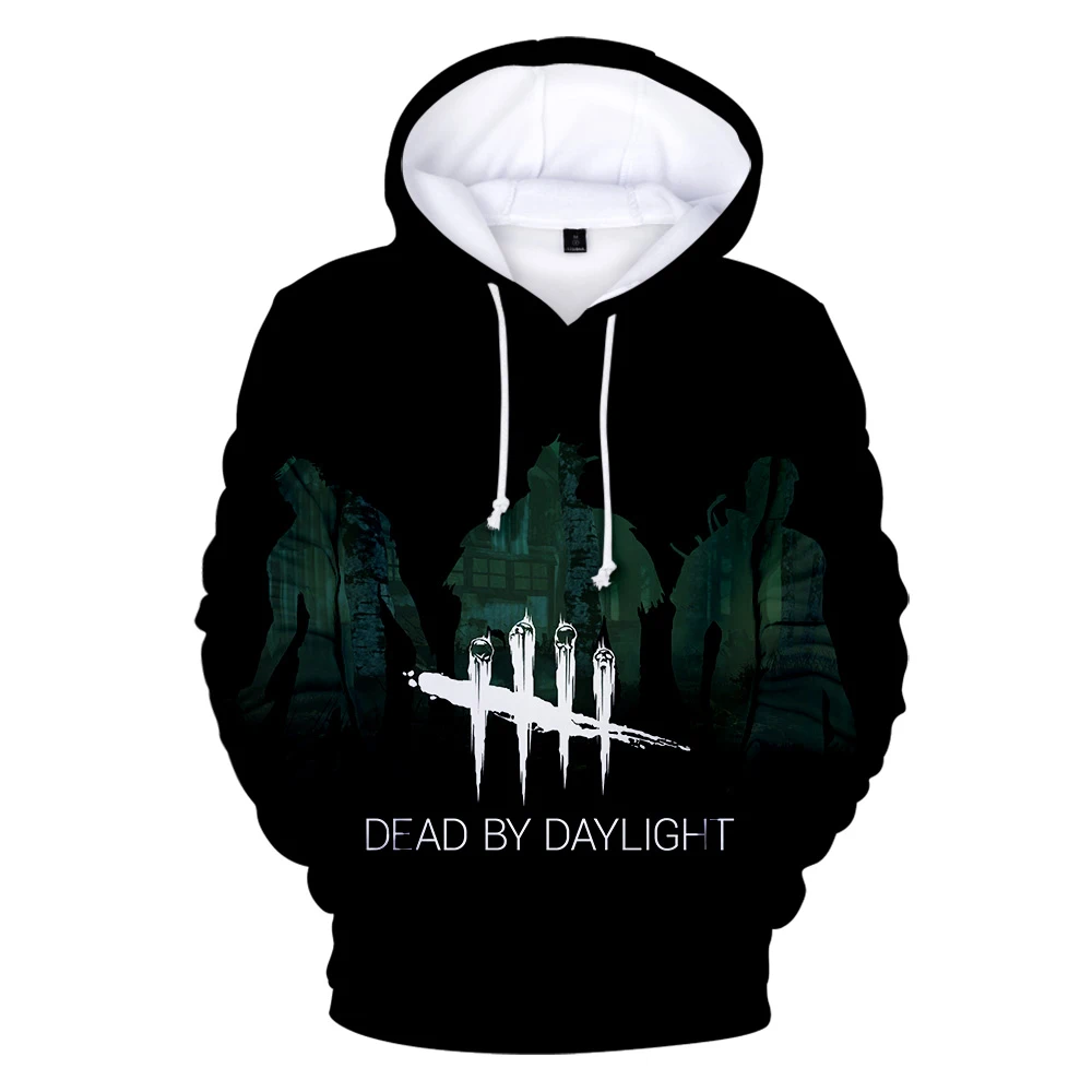 Мужская толстовка с капюшоном принтом Dead by Daylight толстовки для мальчиков уличная