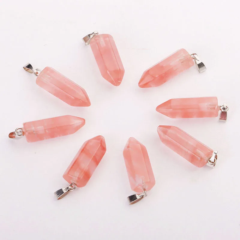 Амулеты оптом 50 шт в партии натуральный гексагональный камень пули подвески для