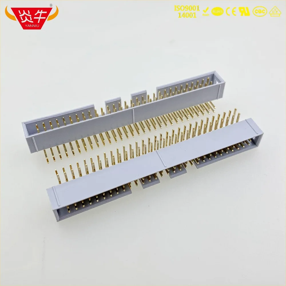 DC3 60P серый белый 60PIN IDC гнездо коробка 2 54 мм шаг заголовок правый угол соединитель