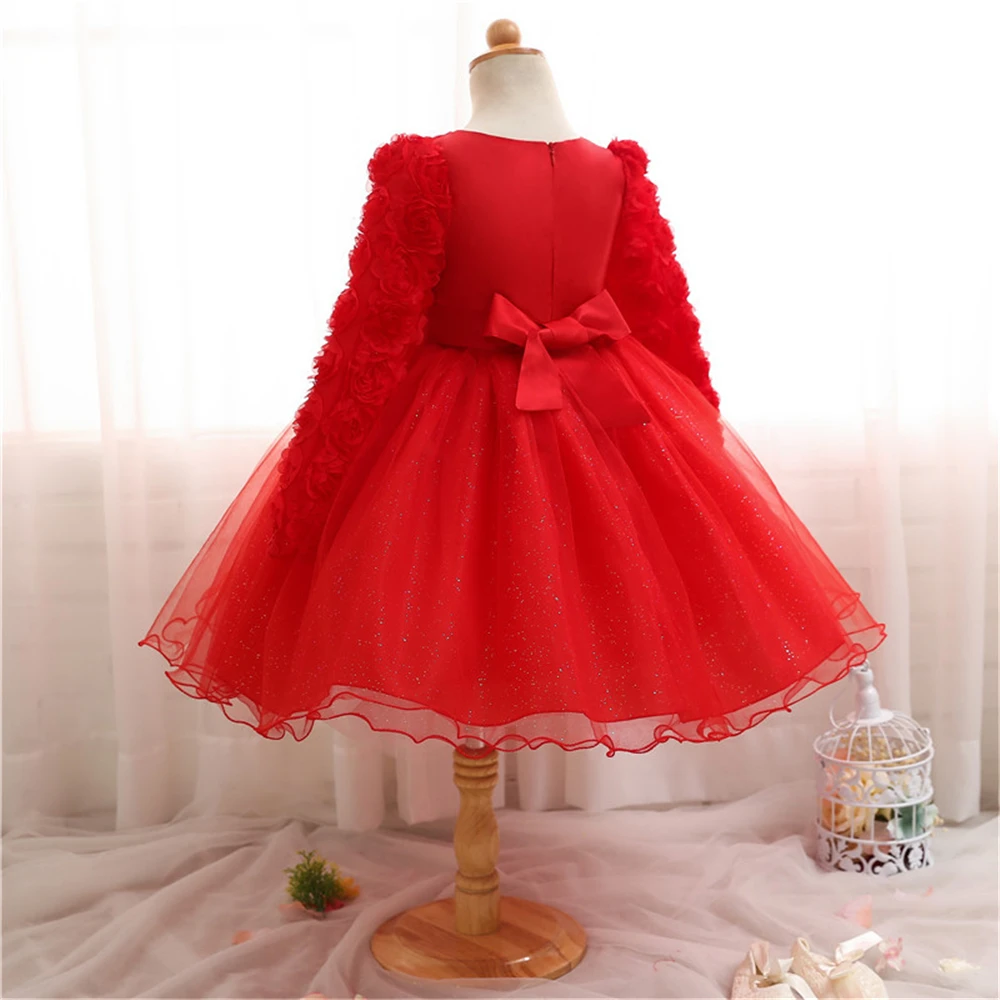 Детское платье с длинным рукавом на крестины|dress christening|baptism dresschristening gowns |