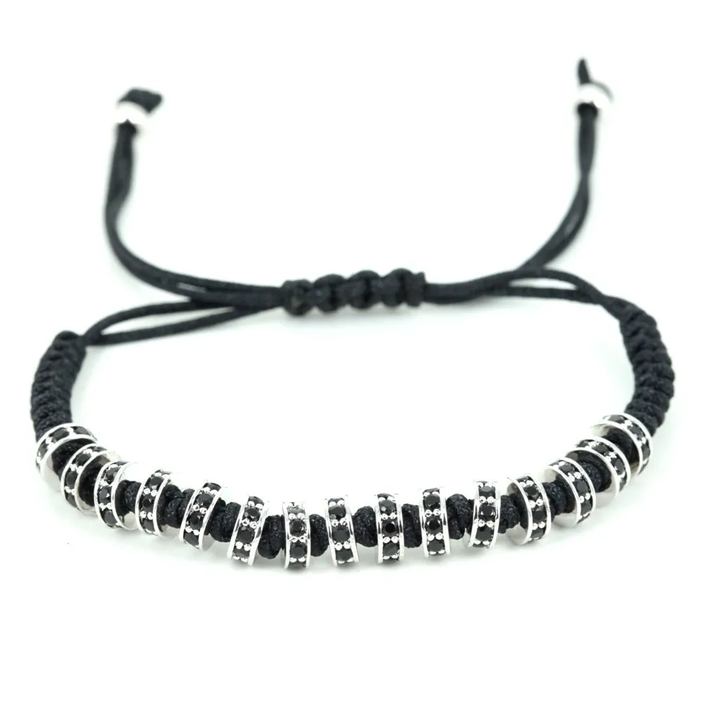 Anil Arjandas Women's Bracelets Men Jewelry Black CZ Eagle Claw Charm Beads Noodles Braided Macrame Bracelet | Украшения и