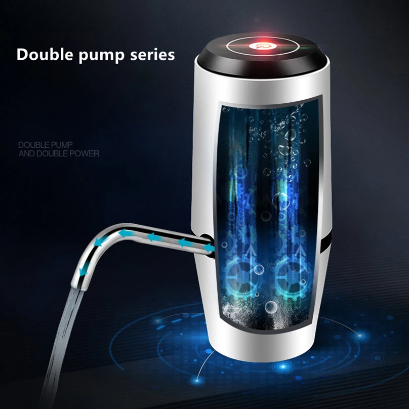 Dailywater Dispensador De Agua Automatico Настольный мини-usb заряженный двойной мотор Быстрый Насос диспенсер для воды для холодной бутылки для воды