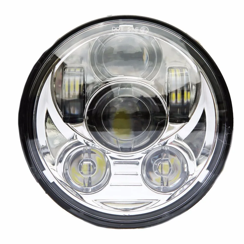 

1 piece Round Silver 5.75Inch LED Headlight 45W Hi/Low Beam LED Projector
